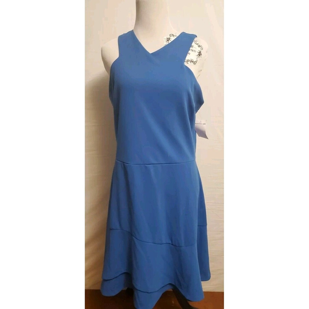 Love...Ady Ruffle Hem Fit & Flare Blue Dress NWT NEW Size XXL Formal Homecoming